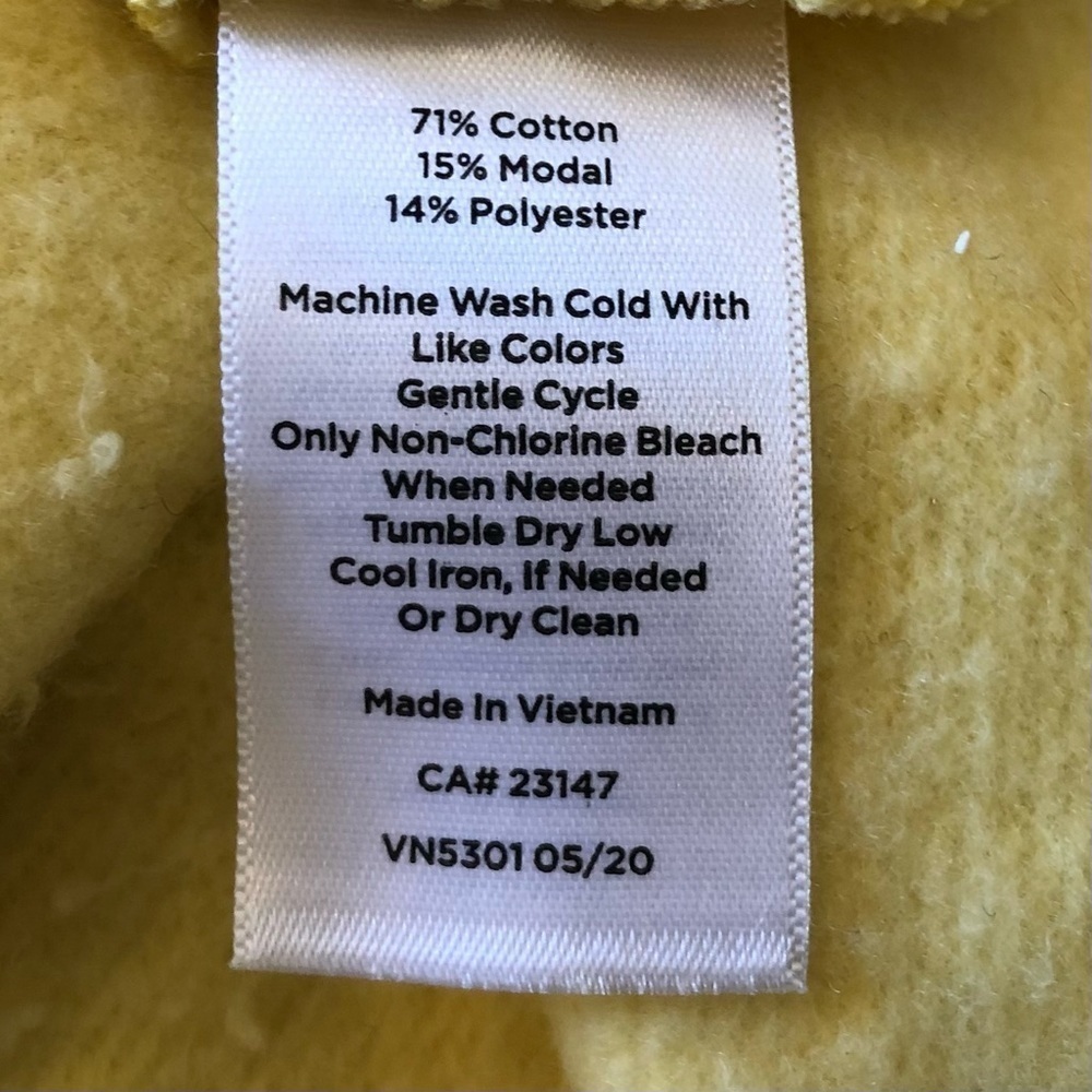 TALBOTS / FUNNEL NECK SWEATSHIRT/ Yellow / size Large - Picture 5 of 12